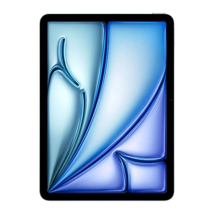 iPad Air 11 pouces M2 (2024) bleu, vu de face