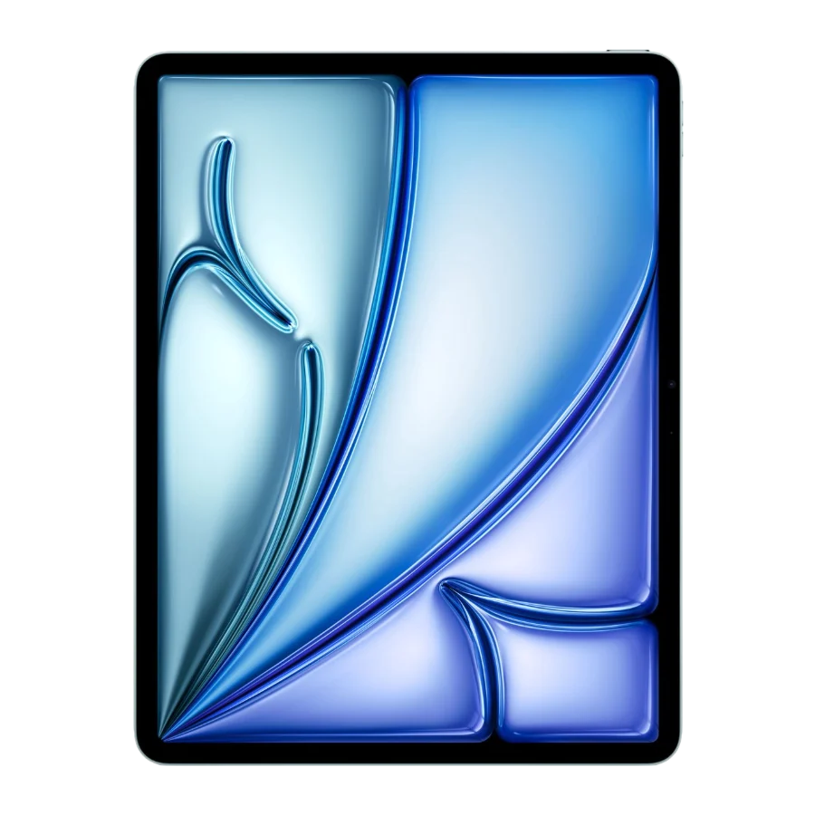 iPad Air 13 pouces M2 (2024) bleu, vu de face