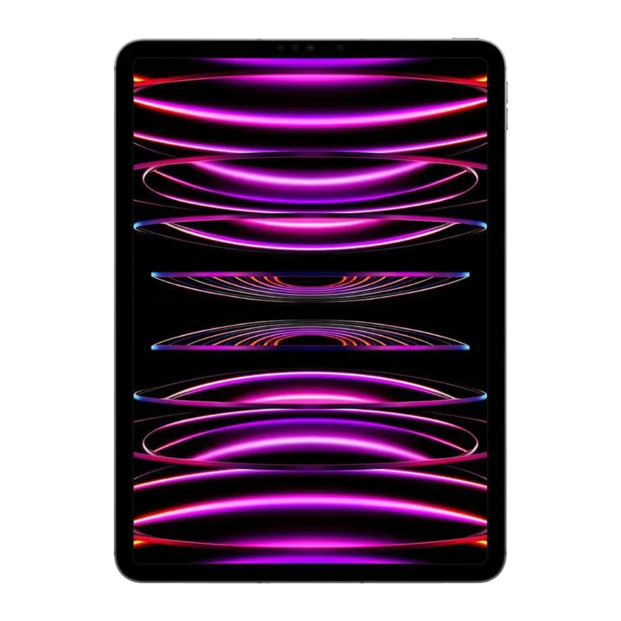 iPad Pro 12,9 pouces M2 (2022) gris sidéral, vu de face