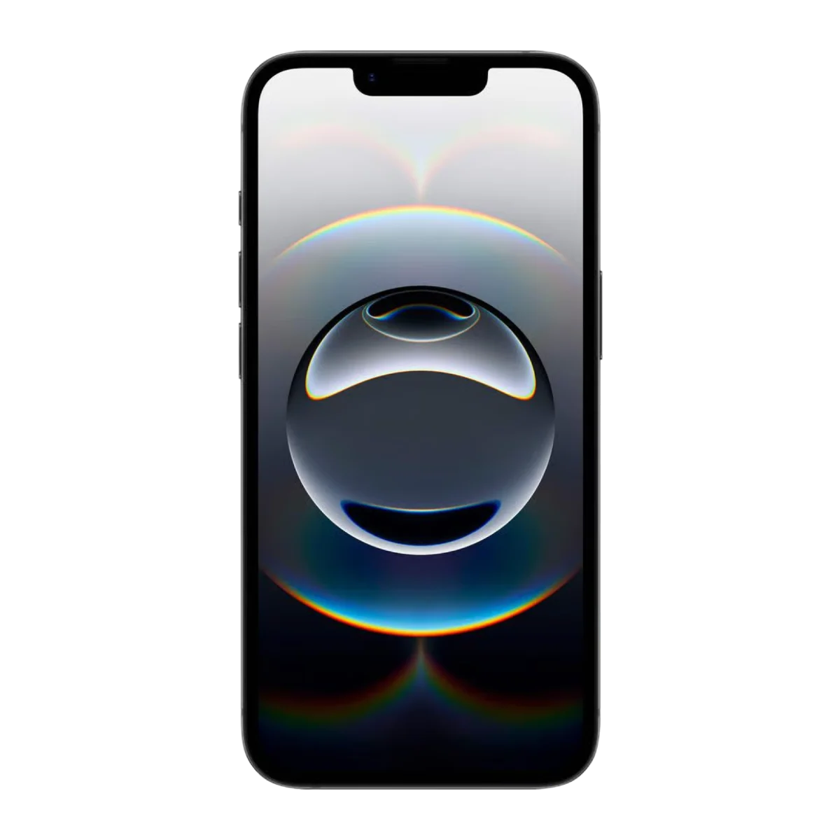 iPhone 16e noir, vu de face