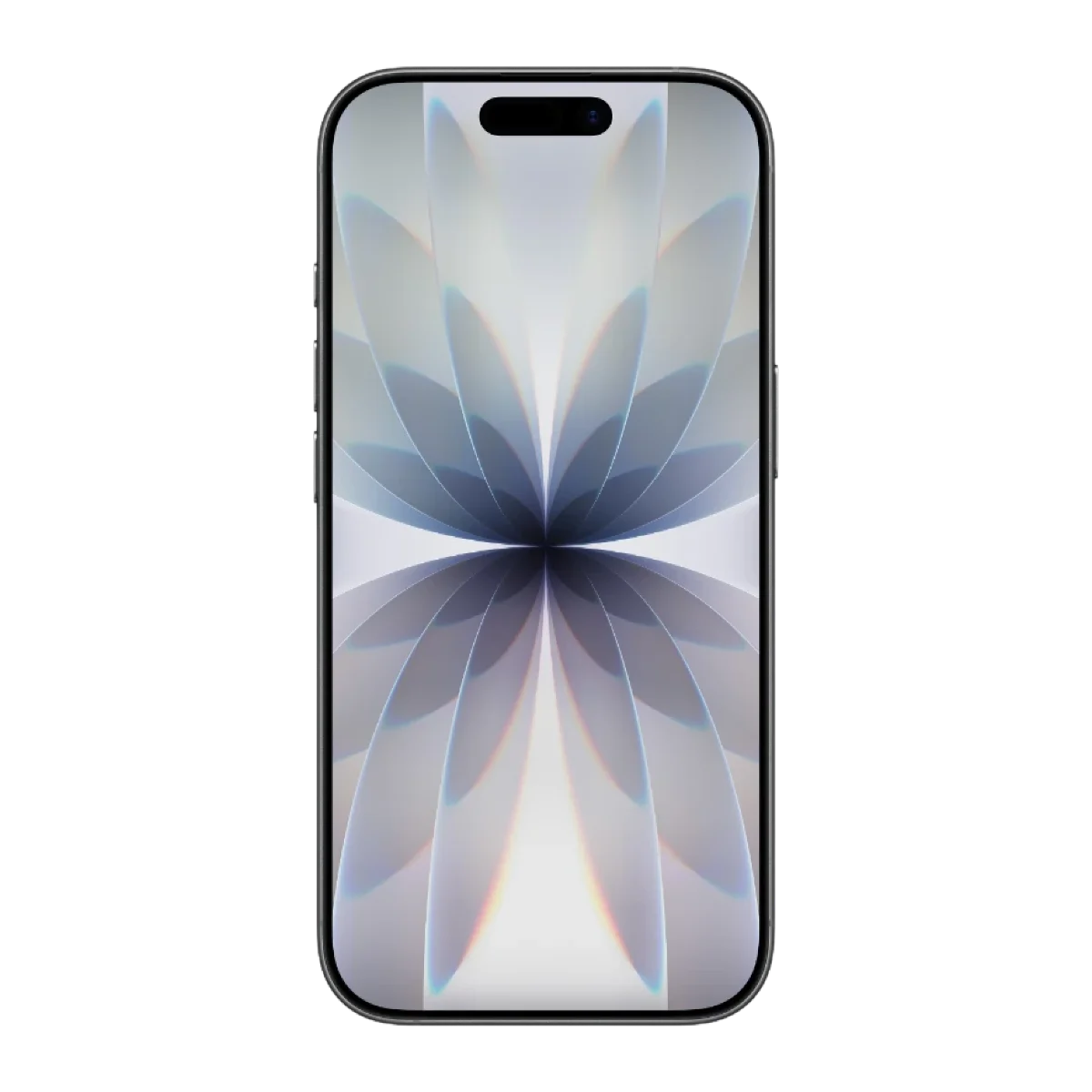 iPhone 17 noir, vu de face