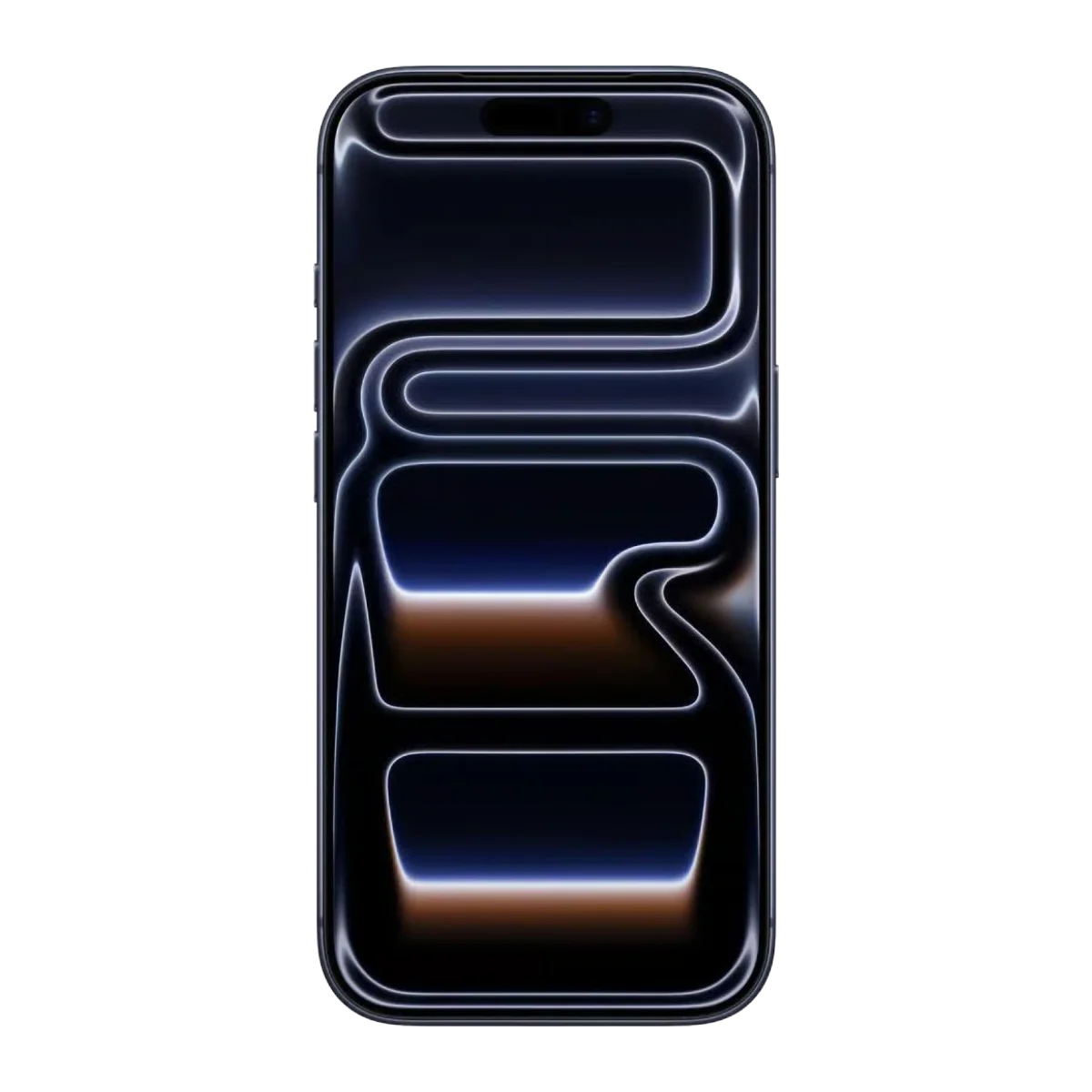 iPhone 17 Pro Max bleu intense, vu de face