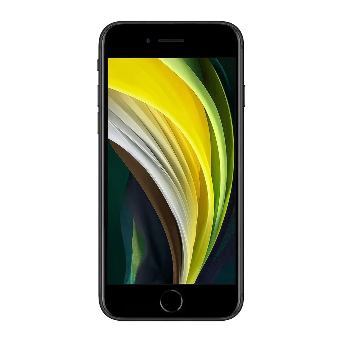 iPhone SE (2020) noir, vu de face