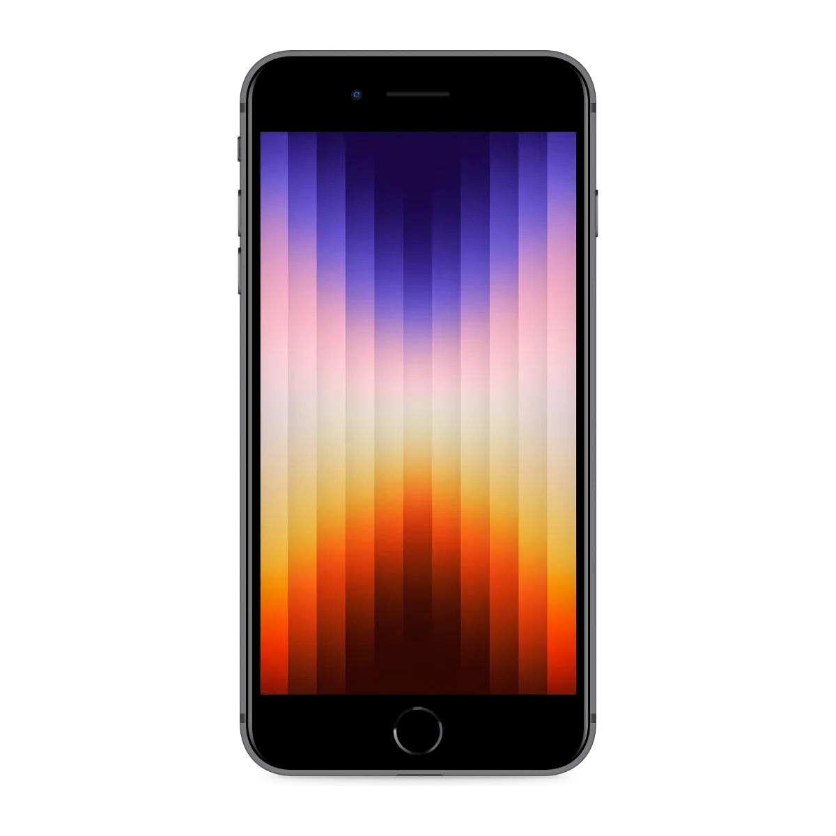 iPhone SE (2022) minuit, vu de face